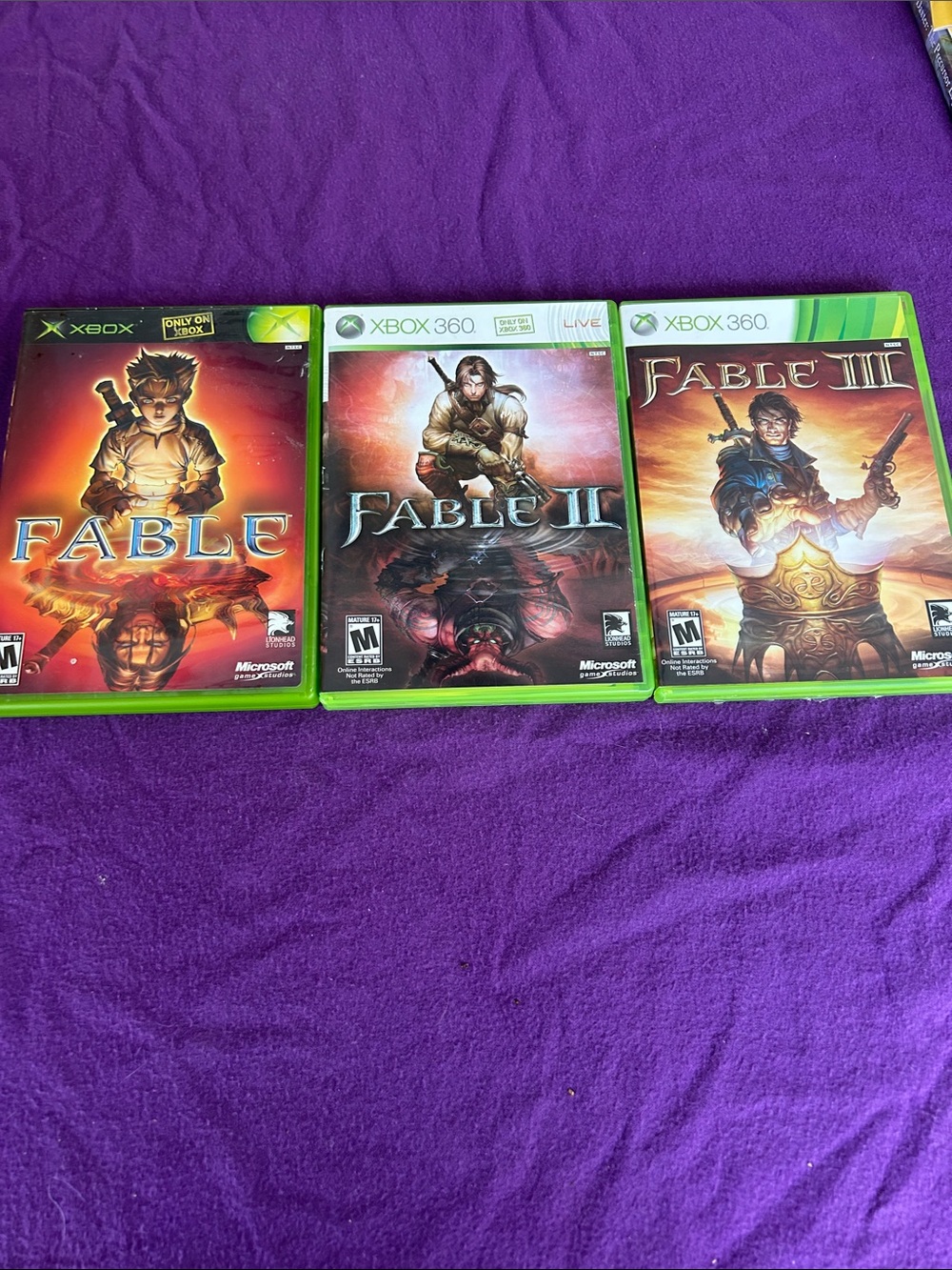 Microsoft Xbox Fable Trilogy Set - Purple with Green Accents - Picture 6 of 6